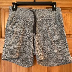 Athleta Gray Heather Athletic Lounge Downplay Sweat Drawstring Shorts Small